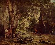 Gustave Courbet Rehbock im Wald Sweden oil painting artist
